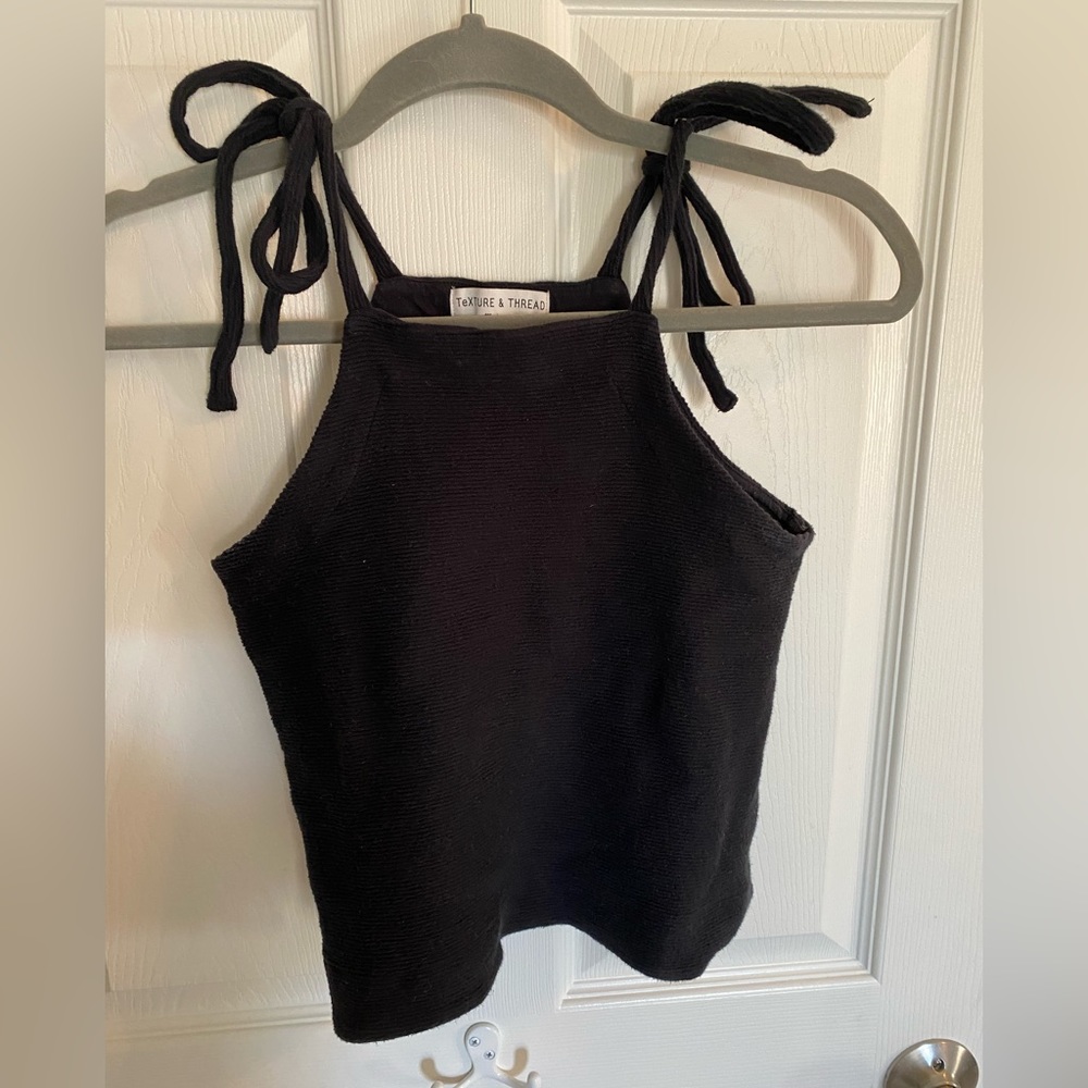 Madewell black ribbed tank